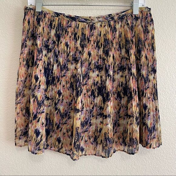 Broadway & Broome for J.Crew Size 8 Multi-Color Pleated Mini Skirt - Picture 6 of 11